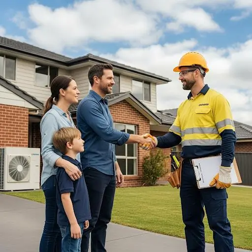 a man handshake with installer choosing HiTech Eco Solutions