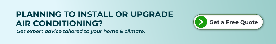 Call to action banner inviting homeowners to get expert advice and a free quote for installing or upgrading an air conditioning system