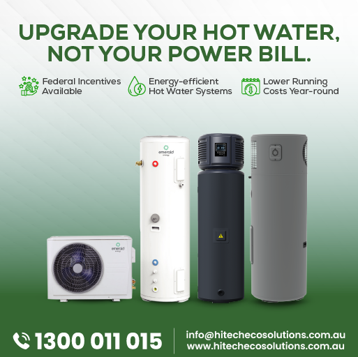 Energy-efficient heat pump hot water systems highlighting federal incentives, lower running costs, and reduced power bills for Australian homes