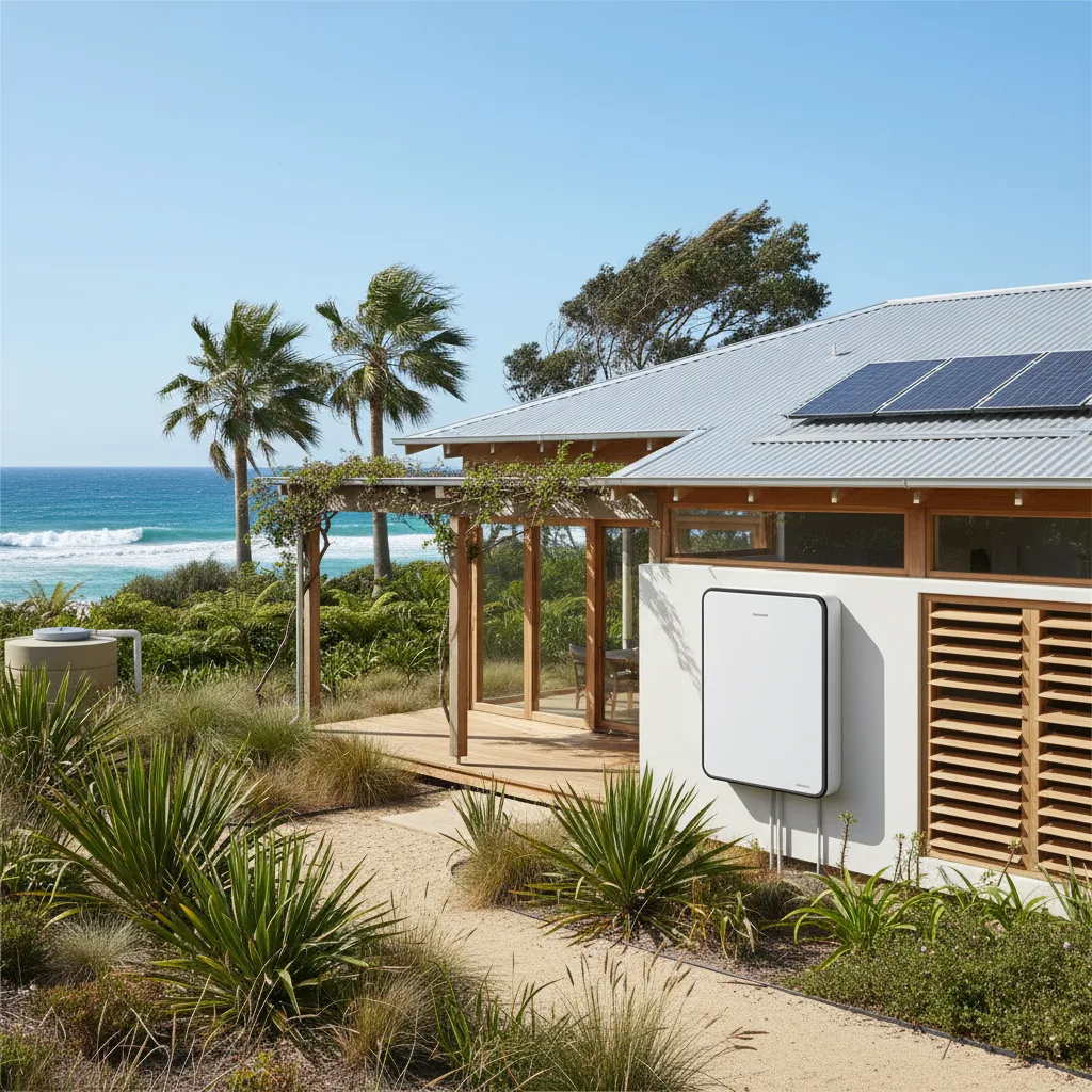 A house featuring solar panels installed on its roof, showcasing solar battery renewable energy use.